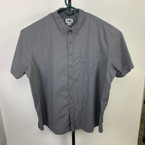 HB Men's Gray Paisley Button Down 3XL